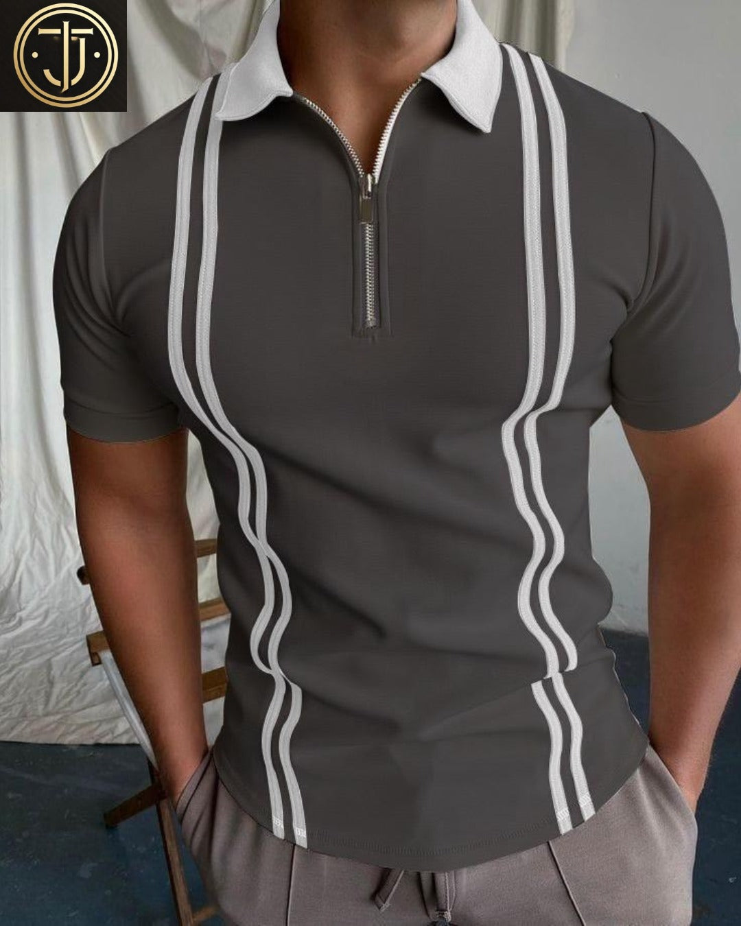 Color Zip Polo